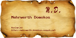 Mehrwerth Domokos névjegykártya